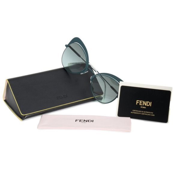 Fendi Dark Green Butterfly Sunglasses - Picture 5 of 5